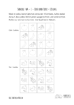 Ausmalbild Kinderrätsel Sudoku  4×4 – 1 – Obst und Tiere – Lösung